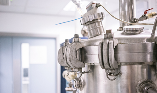 Close up of a fermenter in a biochemical engineering lab